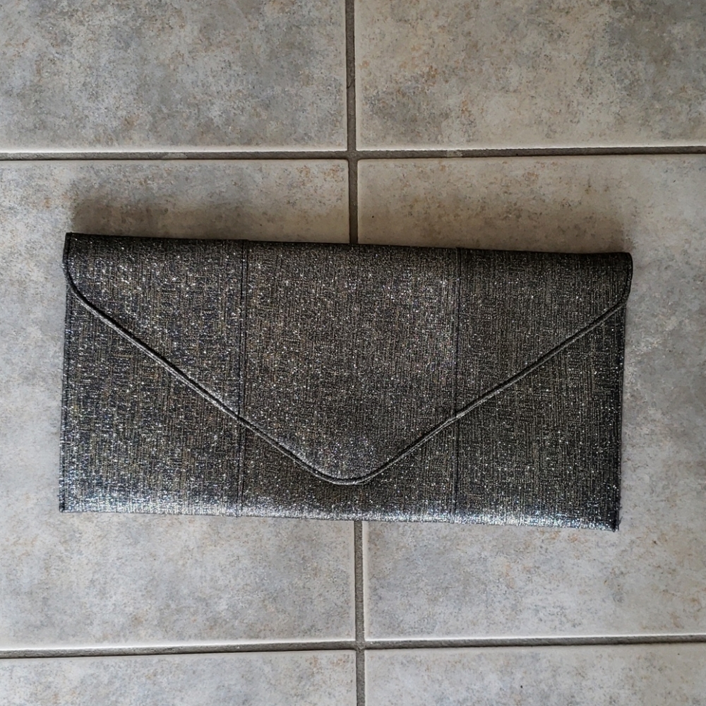 Silver and gold wide purse